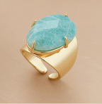 Bague Bohème en Amazonite Naturelle