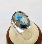 Bague Bohème en Labradorite Naturelle