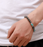 Bracelet Bohème Unisexe en Hématite et Turquoise