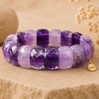 Bracelet Manchette Femme en Améthyste Naturelle – Bijou Élégant et Tendance