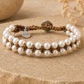 Bracelet Tressé en Perles d’Eau Douce