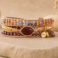 Bracelet Enveloppant Éclat de Rhodonite | Charmes de Danse