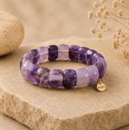 Bracelet Manchette Femme en Améthyste Naturelle – Bijou Élégant et Tendance