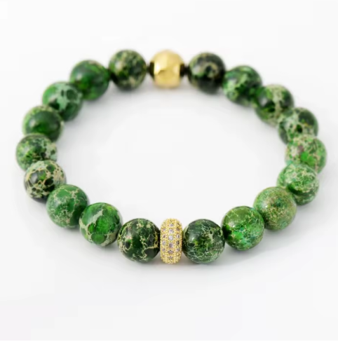 Bracelet en Jaspe Naturelles – Élégance & Style