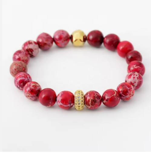 Bracelet en Jaspe Naturelles – Élégance & Style