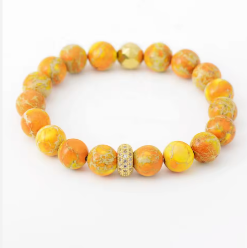 Bracelet en Jaspe Naturelles – Élégance & Style