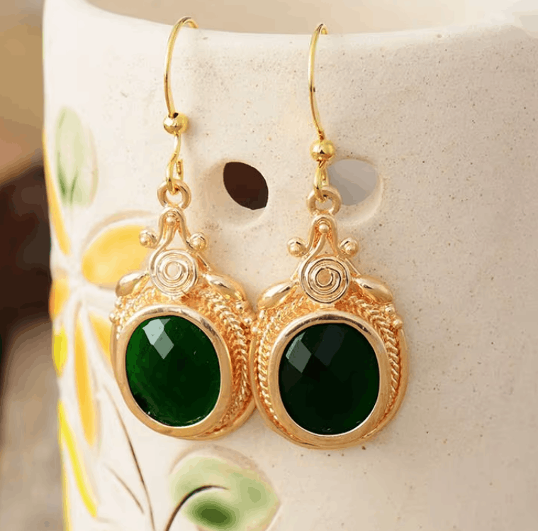 Boucles d’Oreilles Émeraude Impériale