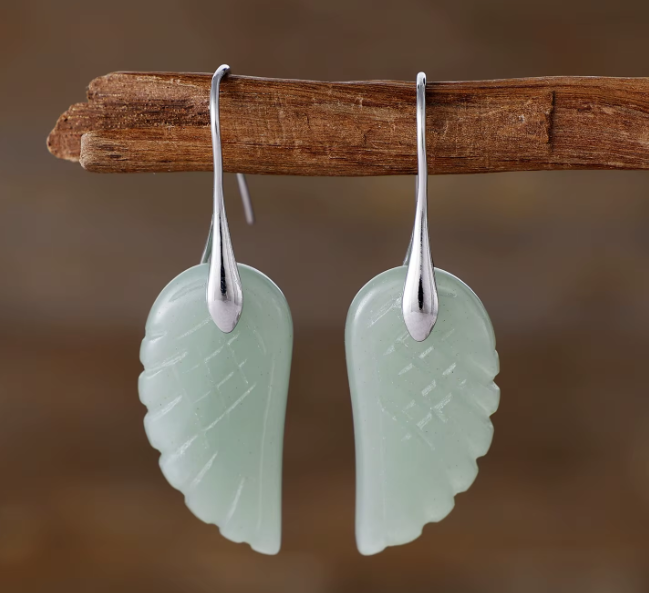 Boucles d’Oreilles Aile d’Ange – Pierre Naturelle & Énergie Spirituelle