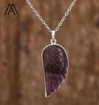 Collier de Luxe Unisexe avec Pendentif Aile d’Ange en Pierre Naturelle