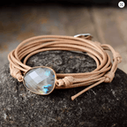 Bracelet Bohème Chic Femme en Pierre Naturelle Labradorite.