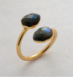 Bague Bohème Double Labradorite