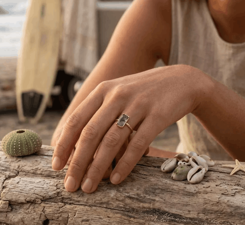 Bague Bohème Double Améthyste
