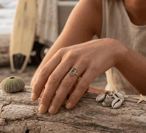 Bague Bohème Double Améthyste
