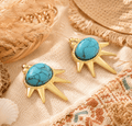 Boucles Soleil Turquoise – Éclat Bohème d’Été