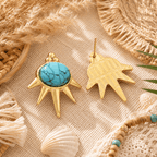 Boucles Soleil Turquoise – Éclat Bohème d’Été