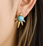 Boucles Soleil Turquoise – Éclat Bohème d’Été
