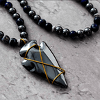 Collier Bohème pour Homme en Hématite et Jaspe Impérial