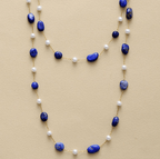 Collier Plaqué Or en Lapis Lazuli