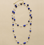 Collier Plaqué Or en Lapis Lazuli