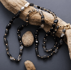 Collier en Onyx et Quartz Fumé