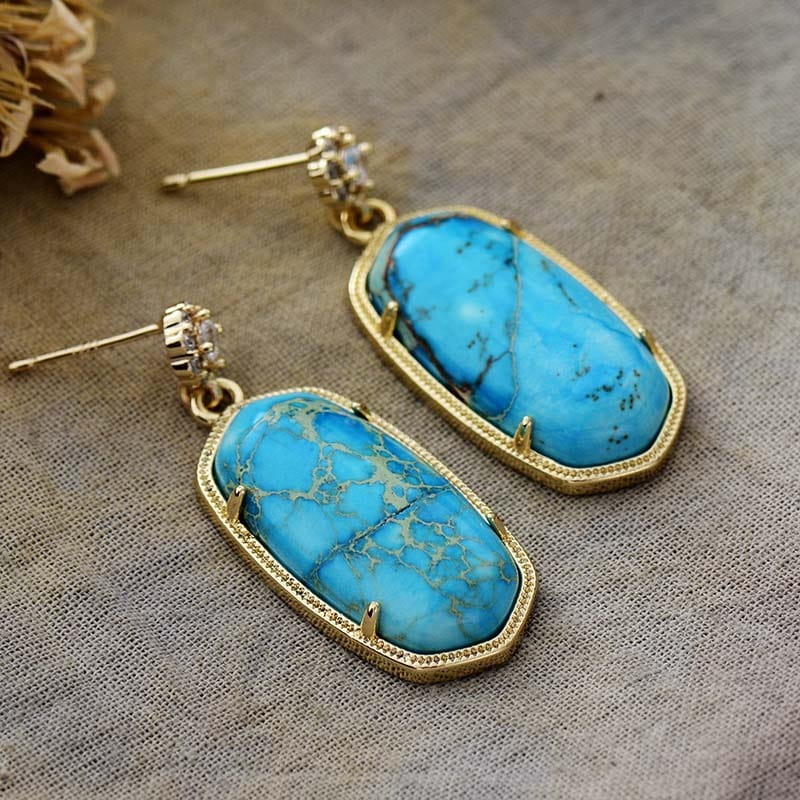 Boucles d’Oreilles de Luxe Empire Jasper & Pierre Naturelle