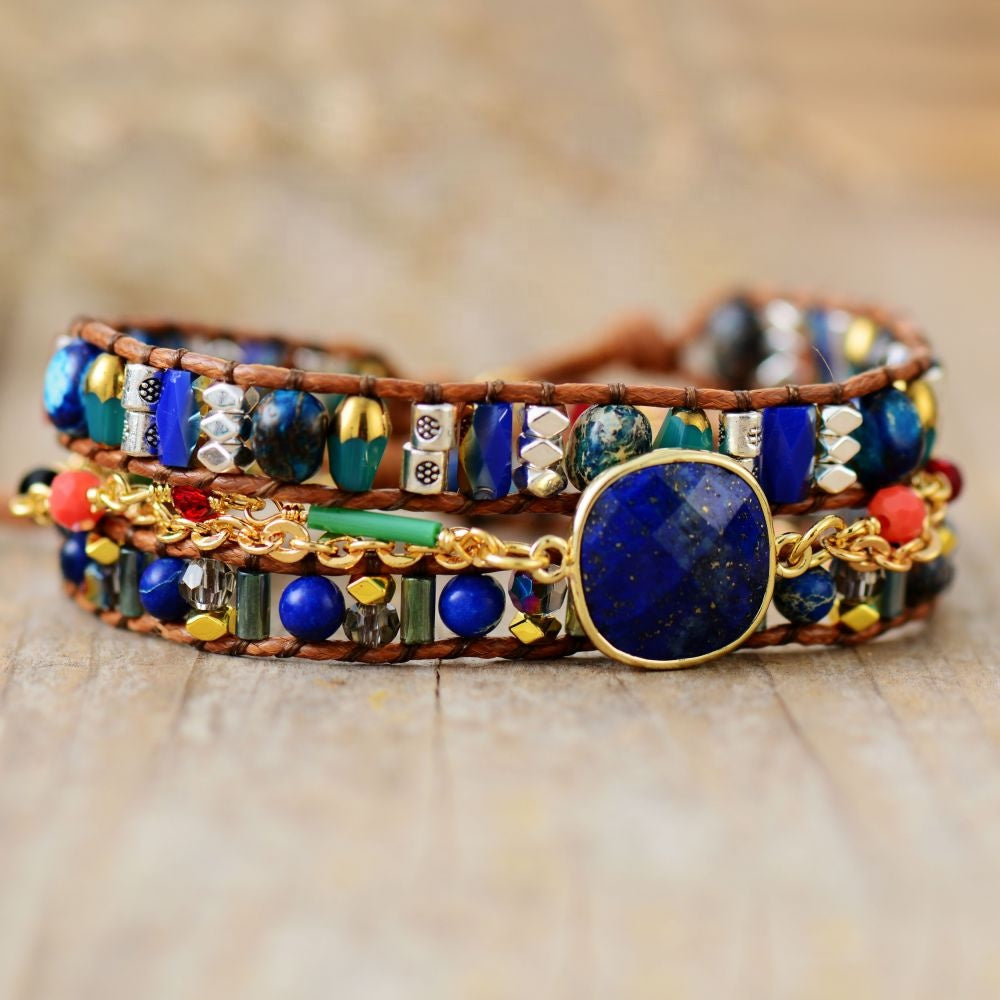 Bracelet Spirituel en Lapis Lazuli Naturel