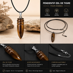 Pendentif Homme Œil de Tigre – Pointe Premium | KAOBY®