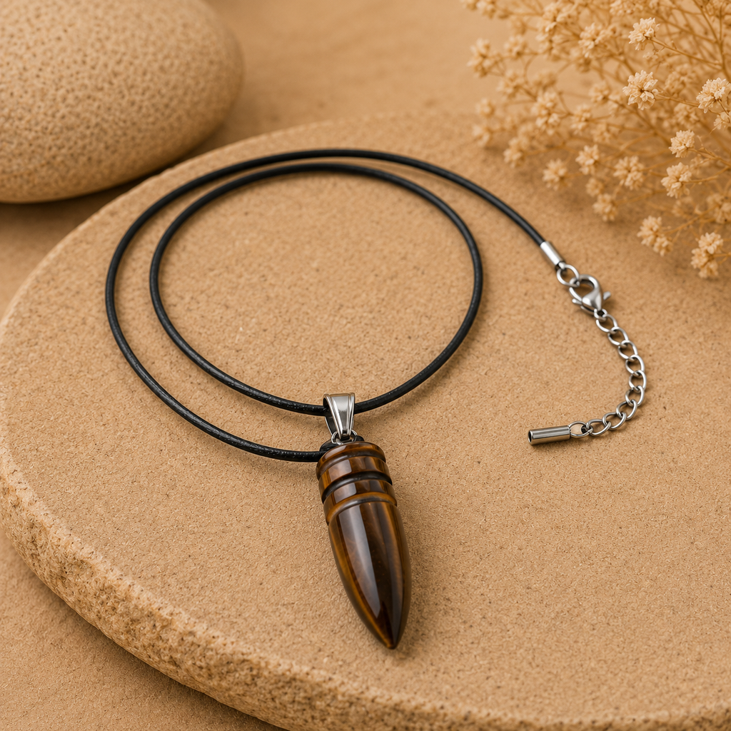 Pendentif Homme Œil de Tigre – Pointe Premium | KAOBY®