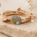 Bracelet Bohème Chic Femme en Pierre Naturelle Labradorite.